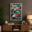 Koi Among Water Lilies Japandi - Print-136765833-136765829