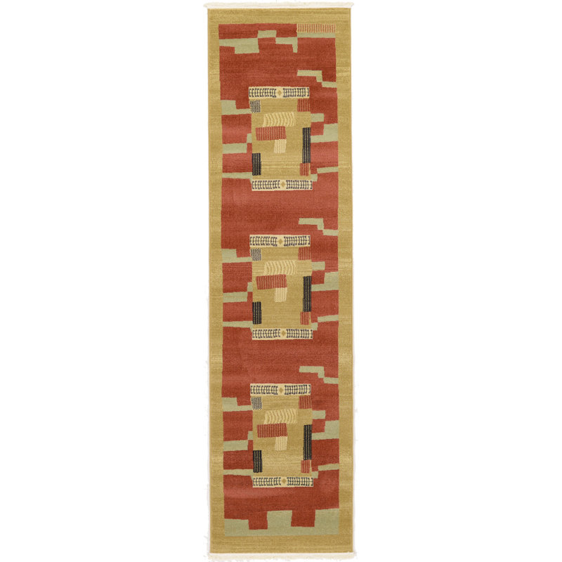 Geometric Area Rug, Runner 79 x 305cm