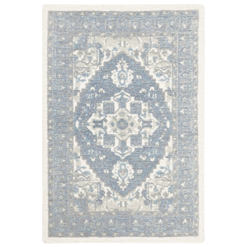 Tapis oriental en laine et en viscose touffeté à la main Trista Restoration, Rectangle 2 pi x 3 pi