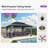 PURPLE LEAF Hardtop Gazebo Permanent Gazebo with Galvanized Steel Double Roof for Patio Lawn Garden-119714301