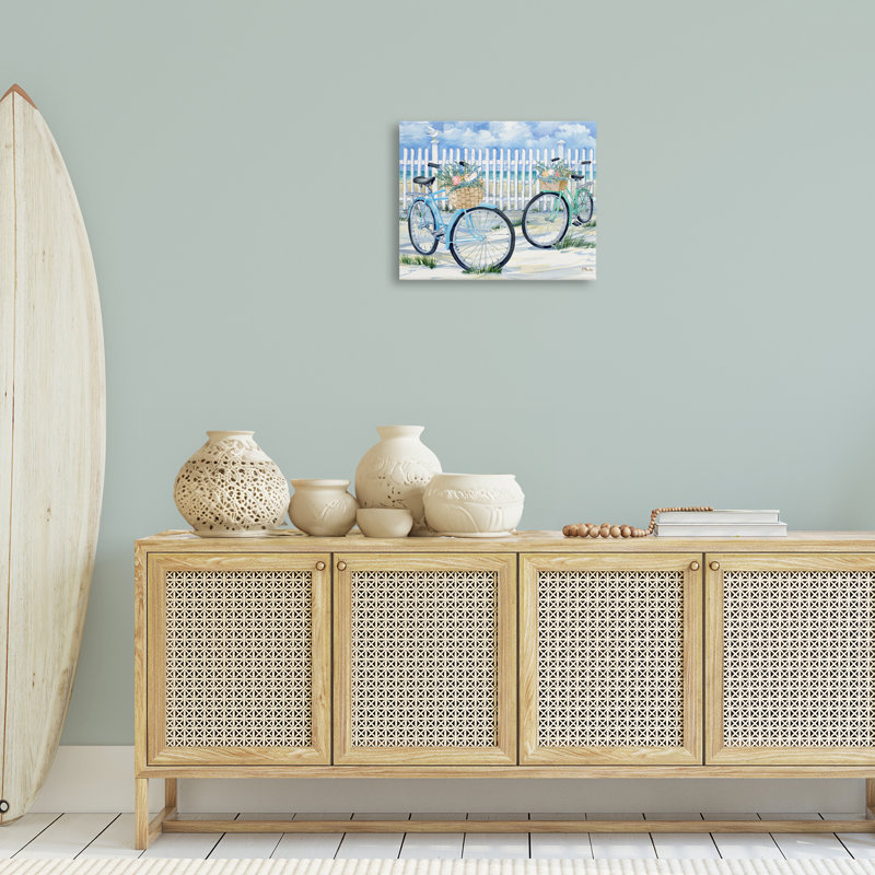  «Bicyclcles at Beach Fence» par Paul Brent, H 16 po x l 20 po
