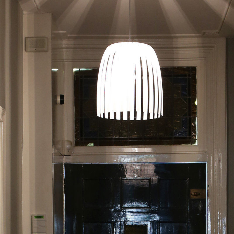 Josephine 35cm H Plastic Oval Pendant Shade ( Screw On ), White