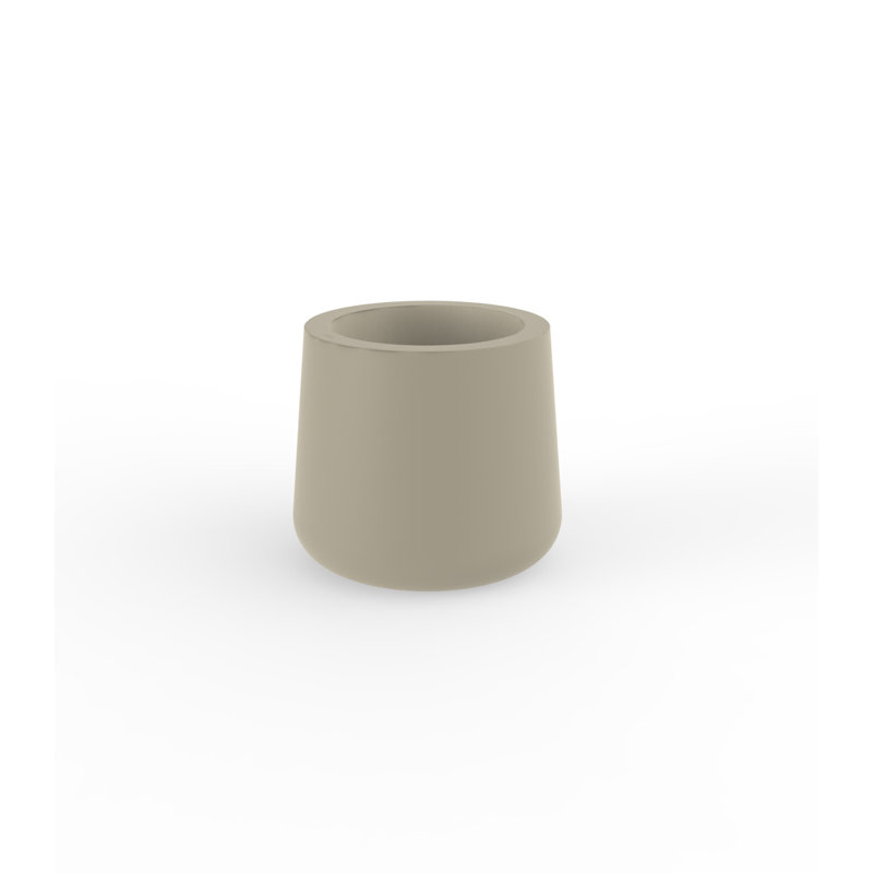 Ulm Plastic Pot Planter, 31.5" H x 35.75" W x 35.75" D, Ecru