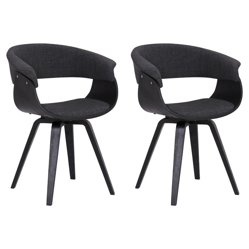 Chaise rembourrée Summer , Gris anthracite, 2, Noir