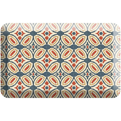 Designer Comfort Anti‑Fatigue Kitchen Comfort Mat – Atlas Medallion Heirloom Mix