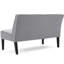 Tissu revêtu de tissu gris de 50 po, structure en bois massif, lin de haute qualité pour un design relaxant et contemporain, confortable pour votre maison, moderne pour améliorer l'esthétique