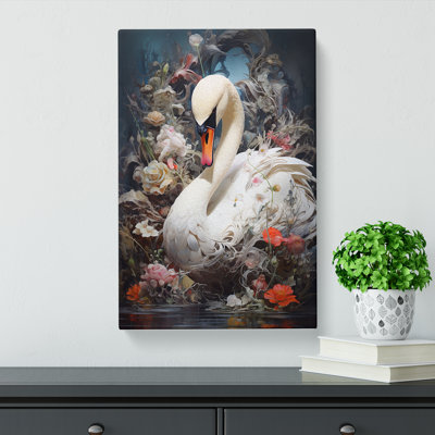 Swan Neo-Plasticism - Wrapped Canvas