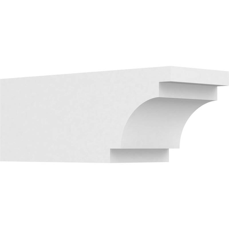 6"W x 6"H x 16"L Standard Mediterranean Architectural Grade PVC Rafter Tail, 6"H x 6"W x 16"D