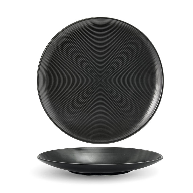 Assiette plate en spirale 11 po