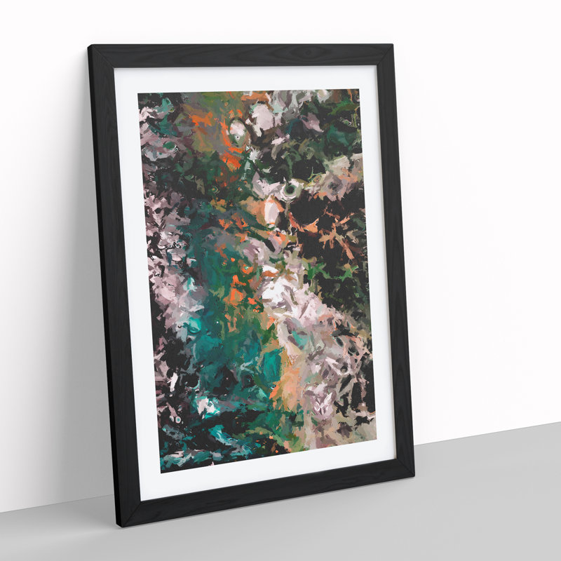Eliminating Dreams Abstract - Single Picture Frame Print, Black, 64cm H x 46cm W