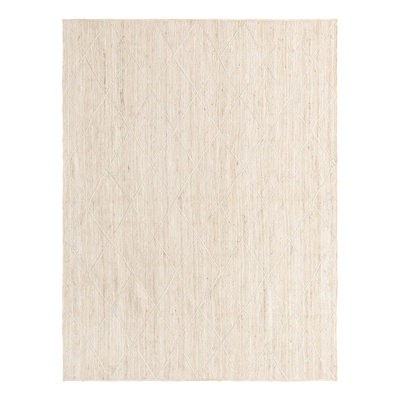 Tapis beige tressé à la main Carlotta