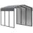 Steel Carport With 1 Side Wall Kit, 10X15X9-96101650