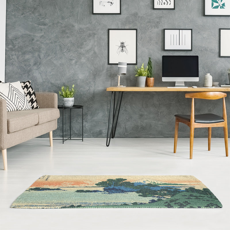 Tapis bleu / vert / rouge Shichiri Beach in Sagami, Rectangle 2 pi x 3 pi