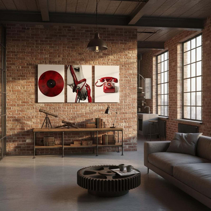 3 Piece Wrapped Canvas Print, 60 cm H x 40 cm W