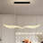 47" Modern Linear Angel Wing Chandelier With Led Light 