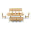 8 Seats 9 Pcs Grade-A Teak Wood Dining Set: 94" Mas Oval Trestle Leg Table And 8 Caranas Armless Chairs #11Ca2300-1728778240-1775084694
