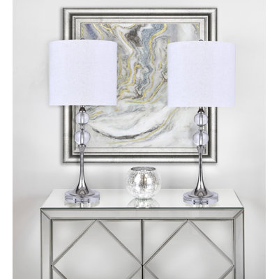 Ensemble de lampes de table en cristal 27 po Jennieve