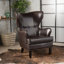 Paralee Faux Leather Club Chair-1881269291