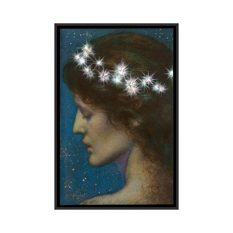 «Night», reproduction sur toile, H 26 po x l 18 po x P 1,5 po, Toile avec cadre noir, Pas de tapis