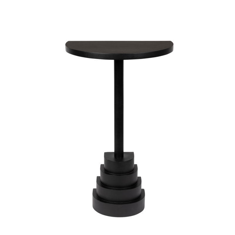 End Table Solid Wood End Table, Black