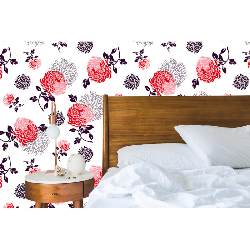 Latrobe Peel & Stick Vinyl Floral Wallpaper Roll