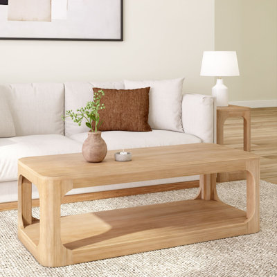 Table basse rectangulaire moderne avec tablette