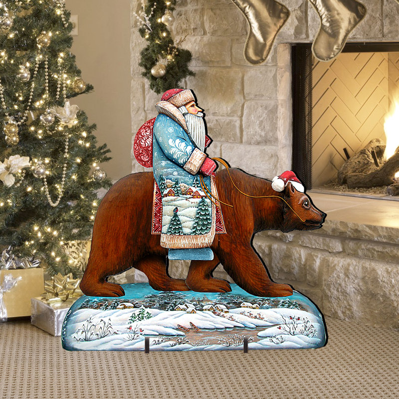 « grizzly bear », art de gazon père noël