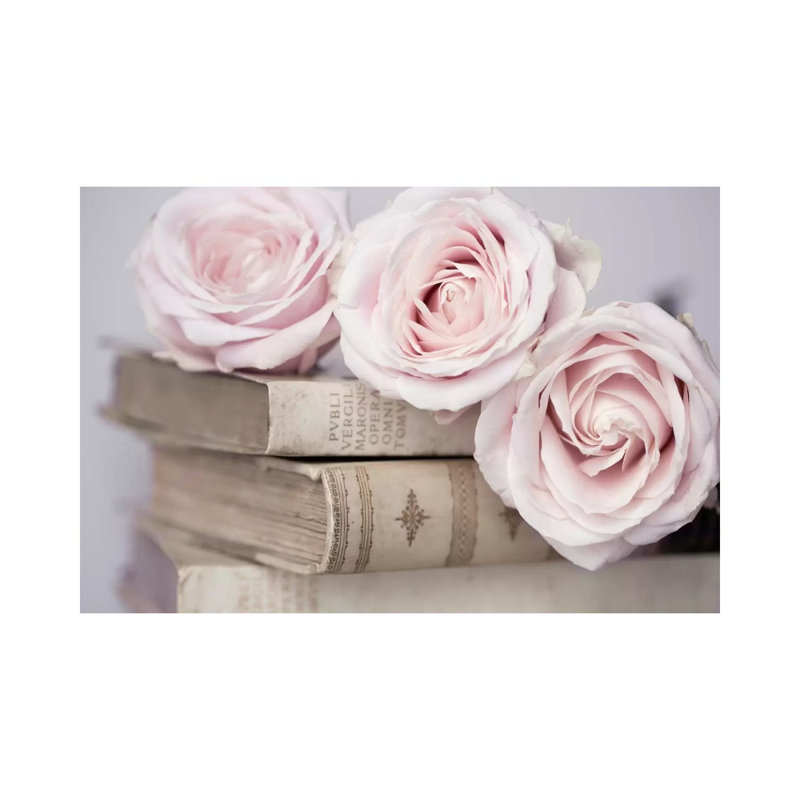 Roses rétro - giclée sur toile tendue avec châssis