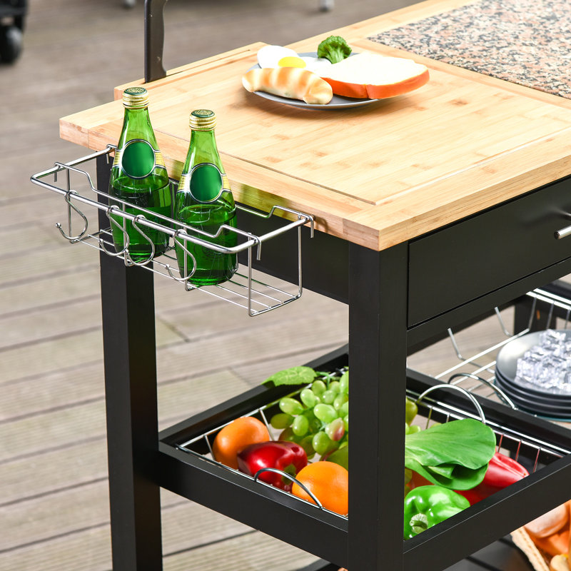Solid Wood Kitchen Cart