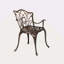 Chaise de salle à manger, cuivre noir (ensemble de 2)