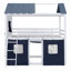 Low House Style Bunk Bed With Roof-405219897-405219898