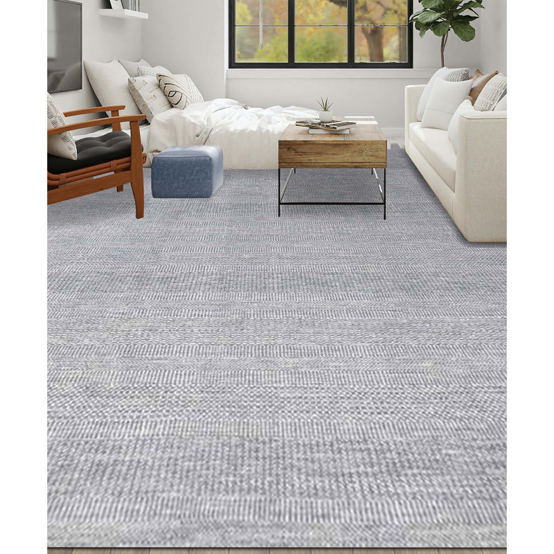 Handmade Wool Area Rug, Rectangle 9' x 12'