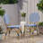 Bistro Chair Set With Aluminum Frame And Polyethylene Rattan