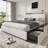 Bed Frame With Ergonomic Headboard, Full Platform Bed Frame With Outlets & Charger, Full Bed Frame With Storage Shelf, Bed Frame Full Size, Noise-Free, No Box Spring Needed
