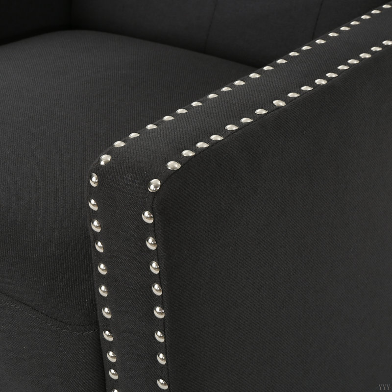 Classic Fabric Push Back Chair, Dark Gray