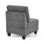 Canapé modulaire en forme de U, combinaison de bricolage, comprend quatre chaises simples et deux coins, chenille grise