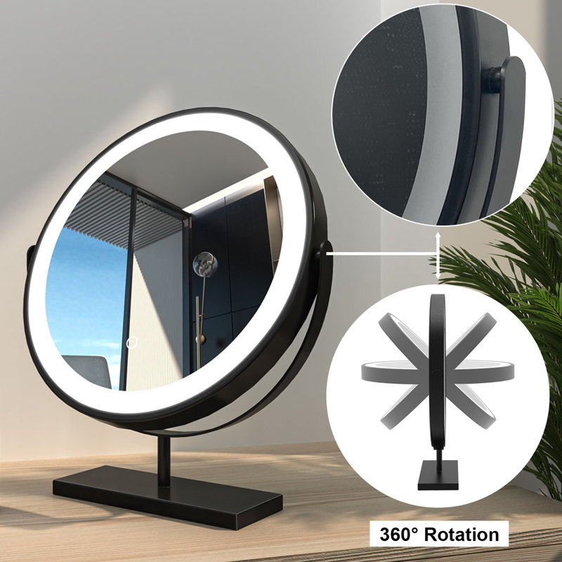 Briselda Round Floor Mirror, Black