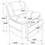 Fauteuil luxueux rembourré brun foncé Worthington