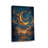 Enchanted “Golden Hanging Moon with Star Lights” Celestial Canvas Wall Art Stretched Frame for Eclectic Studio-1409089733