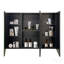 Armoire à pharmacie 39x28 pouces en fer noir avec miroir mural