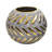 Regal Round Stone Vase with Gold Accents-1237417015