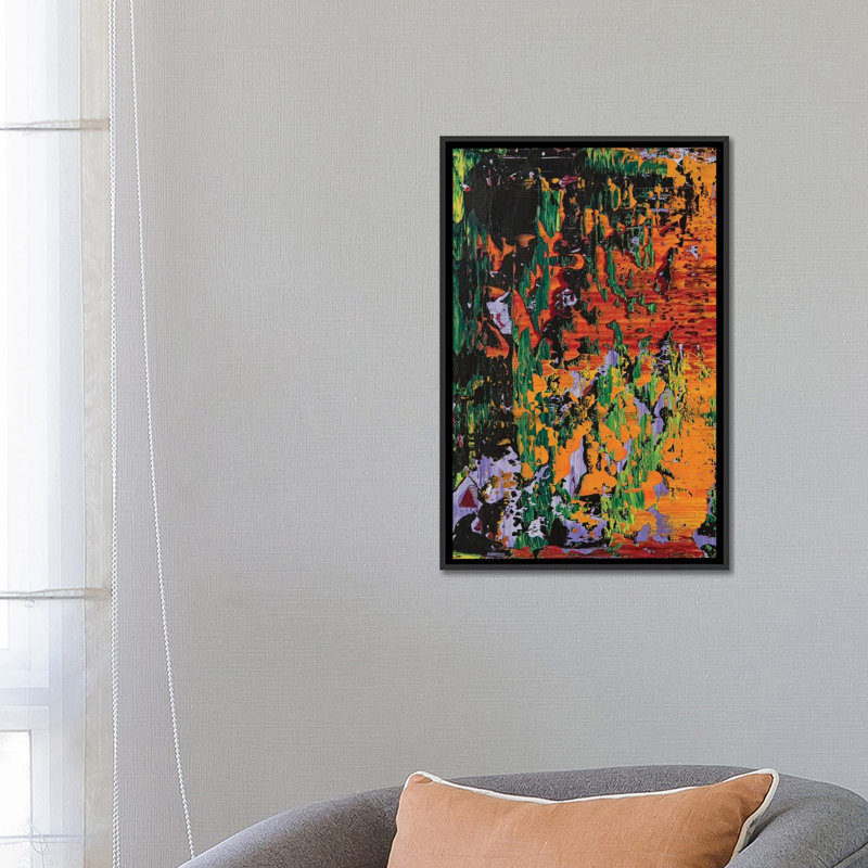 « goldie d’olivier », reproduction sur toile, H 26 po x l 18 po x P 1,5 po, Toile avec cadre flottant noir, Pas de tapis