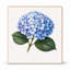 Mini bloc décoratif en bois carré de 14 cm, motif hortensia