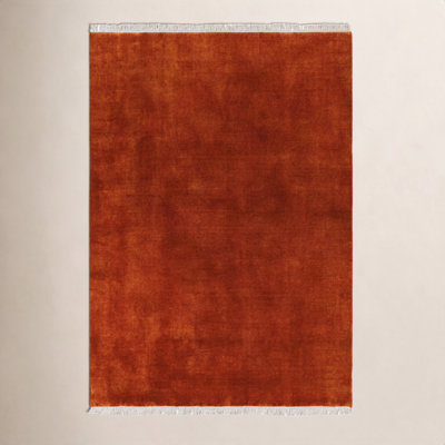 Clio Hand-Woven Red Wool Rug