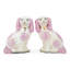 Staffordshire Style Porcelain Dog Pair Pink Accents
