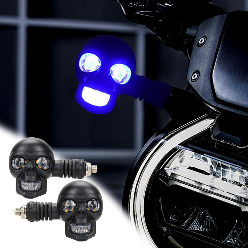 2pc Skull LED Turn Signal Lights