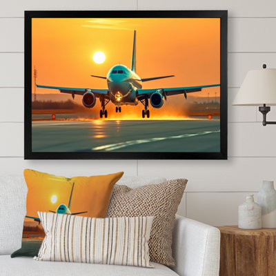 Coucher de soleil sur le tarmac I - reproduction sur toile
