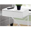 Table d'appoint moderne blanc brillant avec tiroir de rangement pour le salon et la chambre à coucher, pour un décor élégant et fonctionnel.-1004628869-1004628868