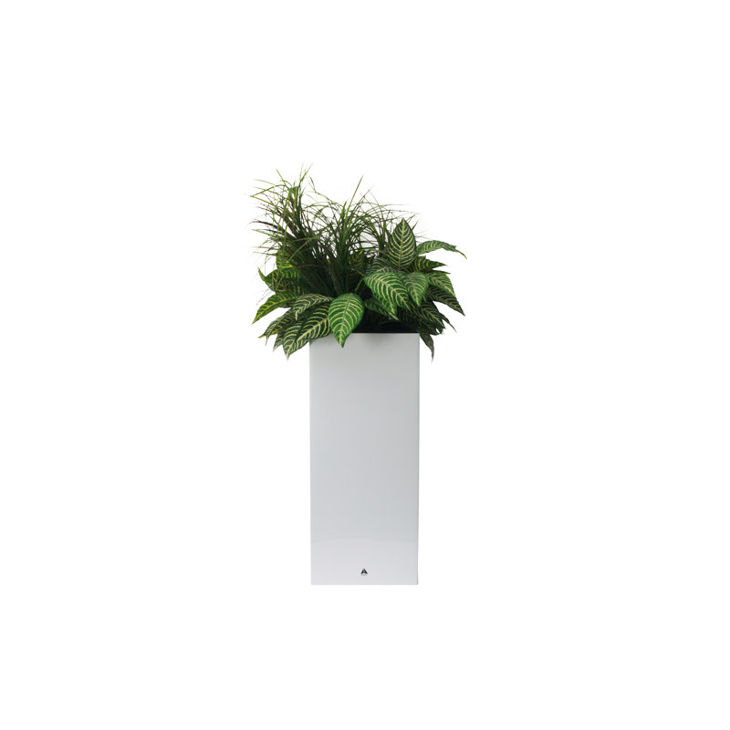 26" White Tall Square Self-Watering Resin Planter
