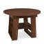 Table de salle à manger ronde extensible avec rallonge rabattable intégrée-1930629762